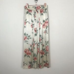 Vintage 100% Silk J. Peterman Co. Floral Skirt